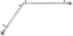 Rod Desyne Arman 13/16" Corner Window Curtain 66-120" Satin Nickel New Ob Open. Price: $25.00.