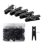 50 Pcs Black With Wooden Clips, Durable, Decorative Pushpins Tacks T... New. Price: $34.76.