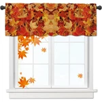 Maple Leaves Curtains Autumn Natural Window Valances Rod Pocket Short... New. Price: $15.76.