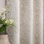 Taupe Geometric Curtains 84 Inches Long For Living Room 2 Panels 50% Blackout... New. Price: $75.89.
