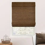 Chicology Bamboo Roman Shades Designer Eco-friendly 29"W X 64"H, Pinecone New. Price: $71.99.