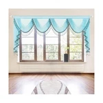 Vogol Blue Swag Valances For Windows, Light Filtering Waterfall Curtains Vala... New. Price: $120.74.