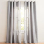 Exclusive Home Loha Linen Grommet Top Curtain Panel Pair, 54"X108", Dove Grey Used. Price: $24.90.