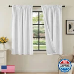 H.versailtex Linen Look 100 Blackout Curtains 45 Inches Long For Bedroom Full New. Price: $48.09.