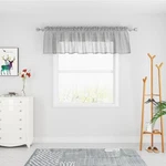 Upopo Grey Valance Inches Long Sheer Curtain 72"W X 14"L (pack Of 1), New. Price: $14.76.