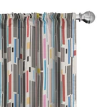 Ambesonne Abstract Window Curtains 28"W X 84"L (pack Of 4), Red And Black New. Price: $31.42.