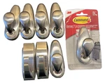 Command Large Metal Hooks 5 Lb Brushed Nickel Lot Of 8 Used. Price: $64.95.