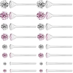 Owlkormy 8 Pairs Anti Allergy Plastic Earrings For 2MM, 3MM, 4MM, 5MM, Pink New. Price: $17.95.