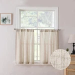 Tollpiz Linen Tier Rod Pocket Semi Sheer Half Kitchen Curtains Burlap... New. Price: $23.72.