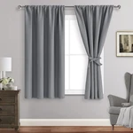 Jiuzhen Blackout Curtains Light Grey Thermal Room Darkening Rod Pocket 38X45 New. Price: $35.34.