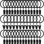 40 Curtain Rings With Clips, Drapery 1.26 Pack, Black New. Price: $27.49.