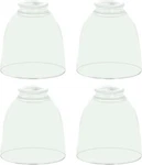 4 Clear Glass Shade Replacements, Bell Shaped Pack, New. Price: $59.75.