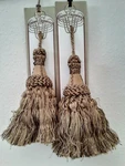 2 Elegance Tassels Curtains Drapes Deep Gold Color Fringe 10" Drapery New. Price: $23.50.