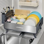 Dish Drying Rack With Drain Board, 304 Stainless Steel Core, Aluminum Rustpro... New. Price: $73.02.