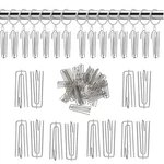Urbanred 30 Pcs Pinch Pleat Curtain Hooks For Drapes, 4 Prongs White New. Price: $12.24.