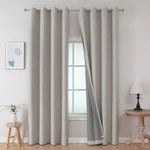 Joydeco Room Darkening Curtains W/grommets, Greyish White (42X63") - Length Used. Price: $25.89.