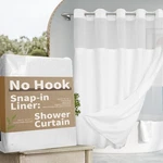 River Dream No Hook Slub Textured Shower Curtain With Snap-in Peva Liner Set ... New. Price: $31.67.