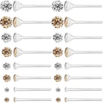 Owlkormy 8 Pairs Anti Allergy Plastic Earrings For 2MM, 3MM, 4MM, 5MM, Amber New. Price: $17.95.