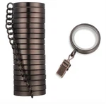 Mode Cambria Designer Series - Premium Easy Glide 18 Count Small Curtain Rings Open. Price: $35.00.