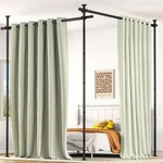 Aktop Room Divider, No Drilling Curtain Tension Rods Wall For Se... New. Price: $56.93.