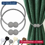 Hion Magnetic Curtain Tiebacks Grey 2PCS, Buckles Holdbacks New. Price: $17.12.