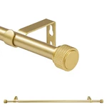 5/8" Diam Adjustable Single Drapery Curtain Rod Set W/ Maniglia FINIALS,28"-120" New. Price: $22.99.
