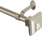 Home Fashions Florence Single Curtain Rod With Stacked Square Finials, 1" Diamet New. Price: $53.99.