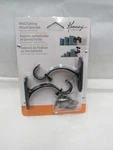 Kenney Wall Ceiling Mount Bracket Support Matte Black Finish Hardware Open. Price: $10.99.