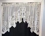 Elegant Lace Floral Kitchen Curtain Valance 76 W X 33" Cream Home Cor Accent Used. Price: $21.37.
