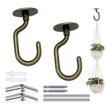 Evsteluo 2 Sets Antique Brass Swag Ceiling Hooks With New. Price: $14.69.