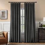 Swandream Pinch Pleated 100 Blackout Curtains For Bedroom Grey Velvet New. Price: $86.97.