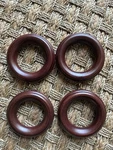 4-PACK Kirsch Curtain Drapery 2" Wood Pole Rings Mahogany 5502EG083 Used. Price: $12.00.