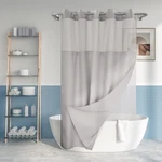 River Dream Extra Long No Hook Slub Textured Shower Curtain With Snap-in Peva... New. Price: $41.00.