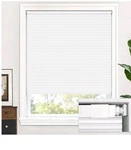 Lazblinds No Tools Drill Cordless Cellular 28" X 64" H, Blackout-white Open. Price: $30.00.