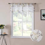 Tollpiz Floral White Sheer Valance Curtains Flower Print Vine Embroidery Bedr... New. Price: $14.44.