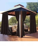 Bonzer Waterproof Indoor/outdoor Curtains For Patio Thermal Insulated Chocolate Open. Price: $17.99.