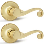Bonpoly Satin Brass Dummy Door Handles 2 Pack Keyless Interior Levers New. Price: $40.60.