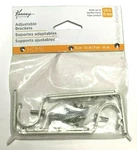 Kenney Adjustable Curtain Rod Bracket Satin Nickel 3/4" KN85293V1 (2-PACK) Open. Price: $7.99.