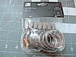 Umbra Clinch Drapery Clip Rings For 1" Rod 7 Pcs New Brushed Nickel Silver. Price: $10.00.