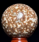 63MM River Jasper Sphere - Mineral Specimen Red Orbicular Witch Ball Crystal New. Price: $55.00.