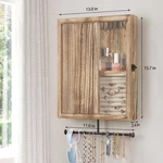 Wall Mounted Jewelry Organizer Box Rustic Wood Large Space Cabinet Ho... New. Price: $80.95.