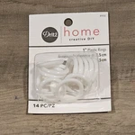 Dritz Home 1" Plastic Rings, 14 Pack, White, For Tie Backs, Roman Shades New. Price: $5.99.