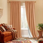 Boho Orange Blackout Curtains 108 Inches Long, Retro Mid Century Modern Pleat... Open. Price: $61.49.
