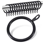 Wanxiang Metal Curtain Rings Black 1.6IN Diameter Eyelet Wall Mounted 50 Pack New. Price: $15.00.