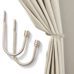 2 Pack Curtain Holdbacks - Silver, Decorative Drapery Wall Hooks With Hardwar... New. Price: $14.46.