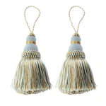 Fenghuangwu Colorful Tassel Key Diy Accessories For 2P, Mix Blue New. Price: $13.14.