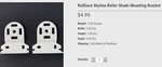 10 Pair Of Rollease Skyline Roller Shade Brackets - SLB660 White New. Price: $25.00.