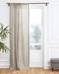 New Solino Home 100% Linen Pure European Flax Curtain 52 84 Natural (05). Price: $43.99.