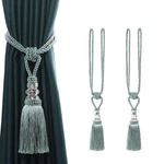 Bel Avenir 2 Curtain Hand-woven Tiebacks Crystal Holdbacks Pack, Blue New. Price: $18.99.