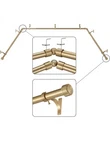 Mayrhyme 1 Inch 3 Side Corner Curtain Rod Set Gold Aluminum Wall Mounted New. Price: $40.00.